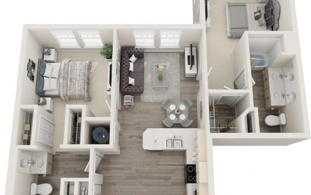 Edisto - 2 bedroom floorplan layout with 2 baths and 921 square feet. Edisto - 2 bedroom floorplan layout with 2 baths and 921 square feet.