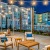 Outdoor space with ample seating and twinkle lights